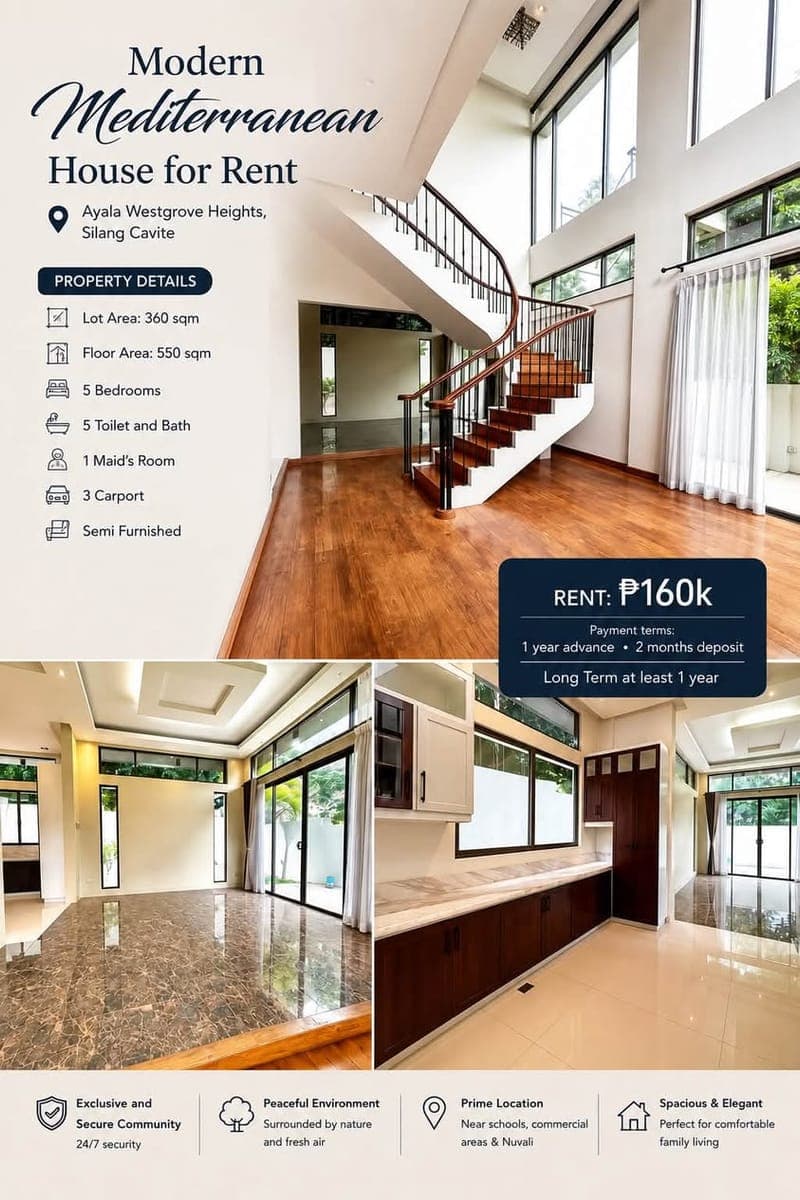 🏡 HOUSE FOR RENT | SOUTH FORBES, NUVALI & LAGUNA & NEARBY AREAS - photo 3