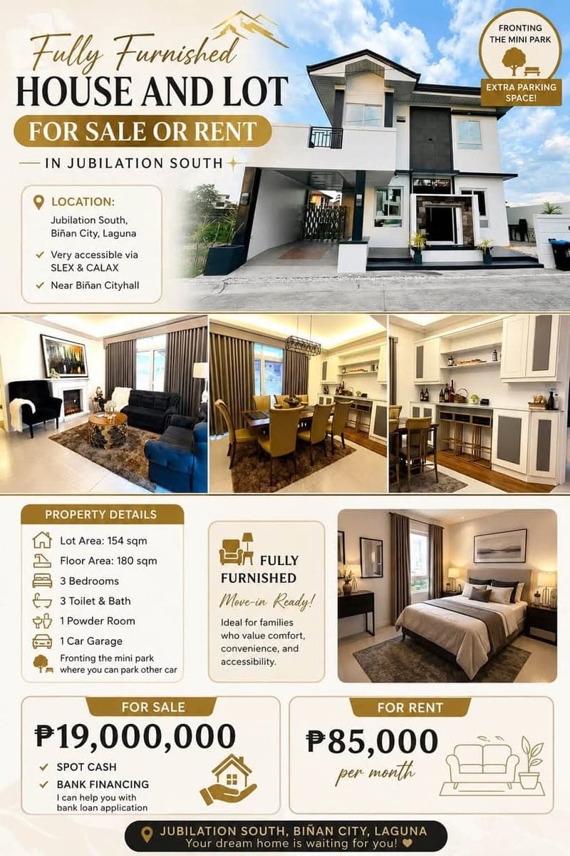 🏡 HOUSE FOR RENT | SOUTH FORBES, NUVALI & LAGUNA & NEARBY AREAS - photo 4
