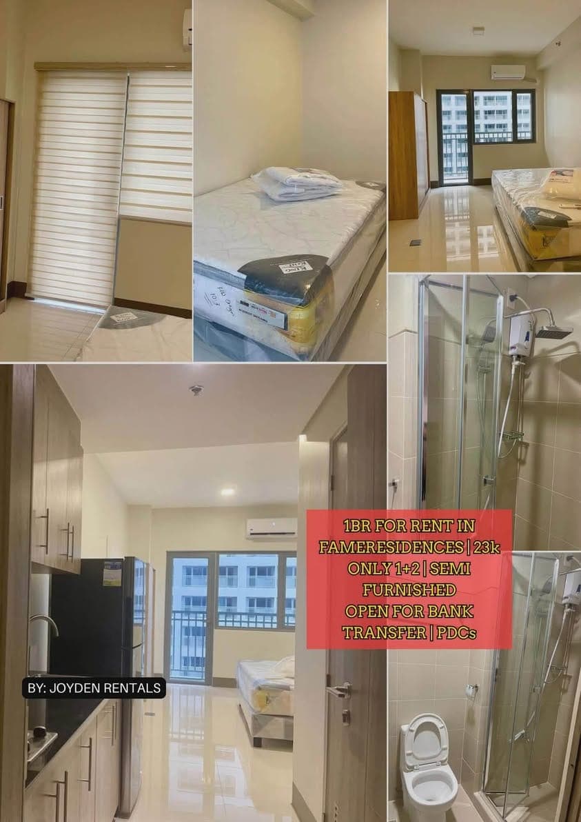 FAME RESIDENCES/Sunshine 100/Cityland pioneer MANDALUYONG FOR RENT 📌 - photo 1