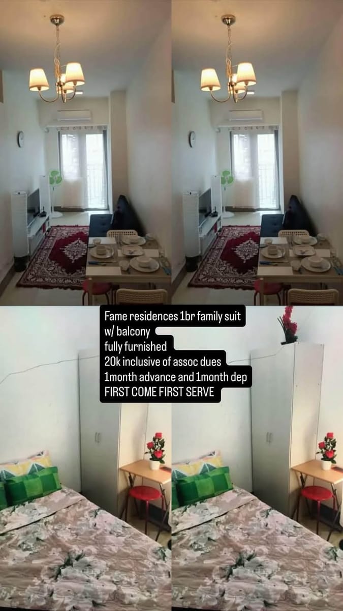 FAME RESIDENCES & SUNSHINE 100 mandaluyong FOR RENT 📌 READ DETAILS BELOW photos⬇️ - photo 2