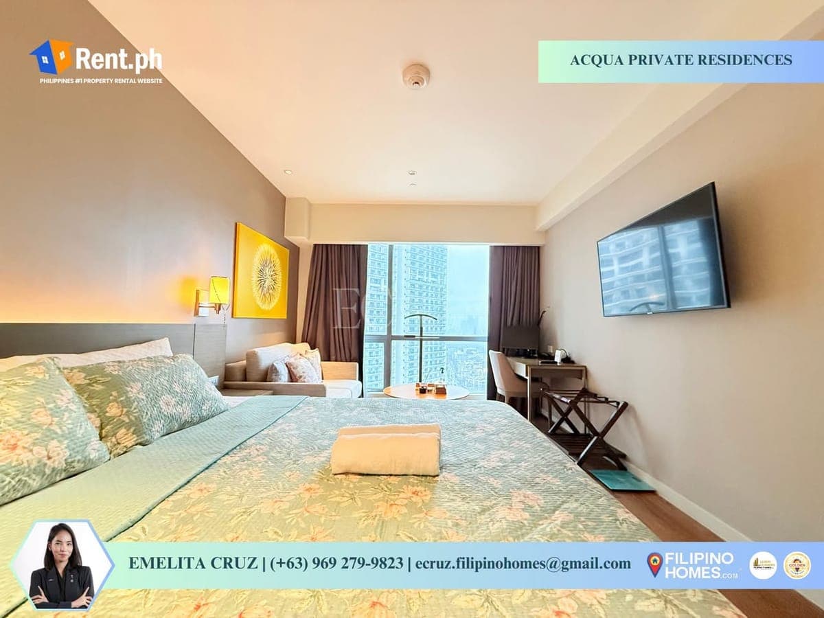 HOTEL VIBE STUDIO WITH ROCKWELL VIEW FOR LEASE AT NOVOTEL SUITES AT ACQUA PRIVATE RESIDENCES - photo 3