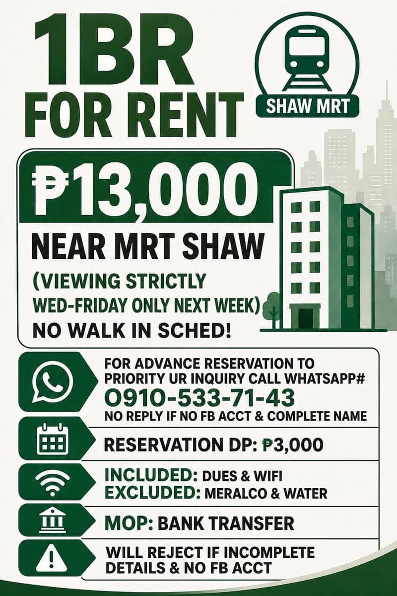 1BR for rent pet friendly. Viewing strictly WED-FRIDAY ONLY NEXT WEEK ₱13K/monthly - photo 4