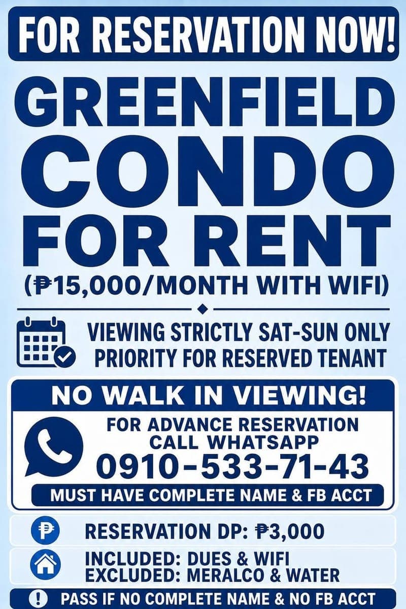 CONDO GREENFIELD FOR RENT 15K/MONTH. VIEWING STRICTLY SAT-SUN ONLY - photo 5