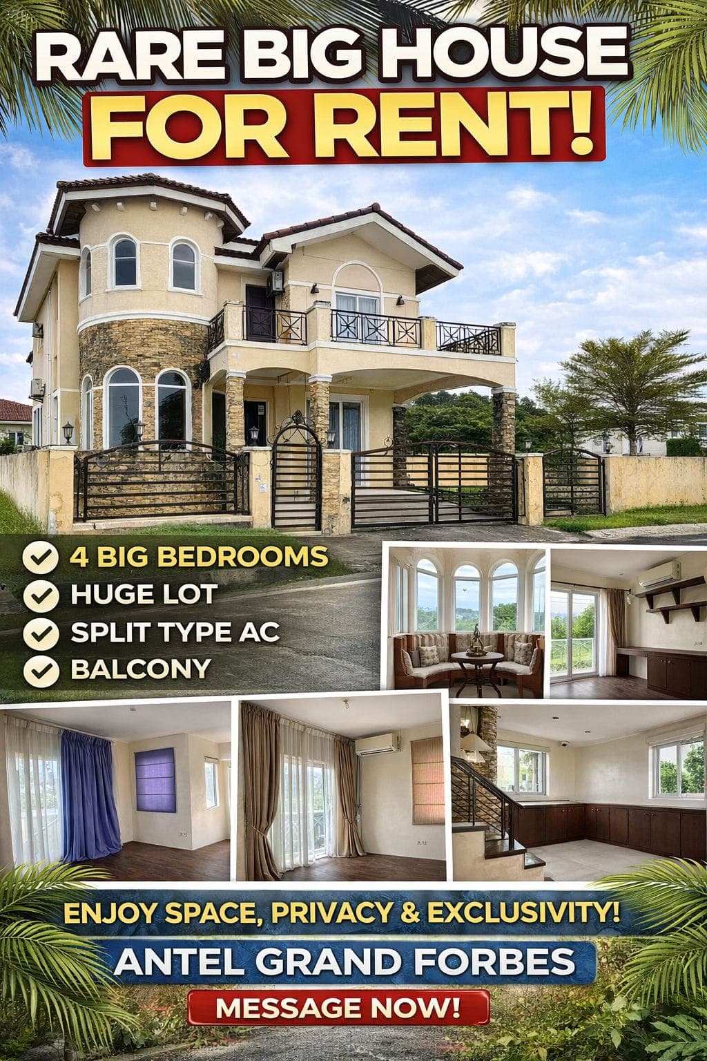 🚨 FOR RENT – BIG HOUSE + VACANT LOT 🚨