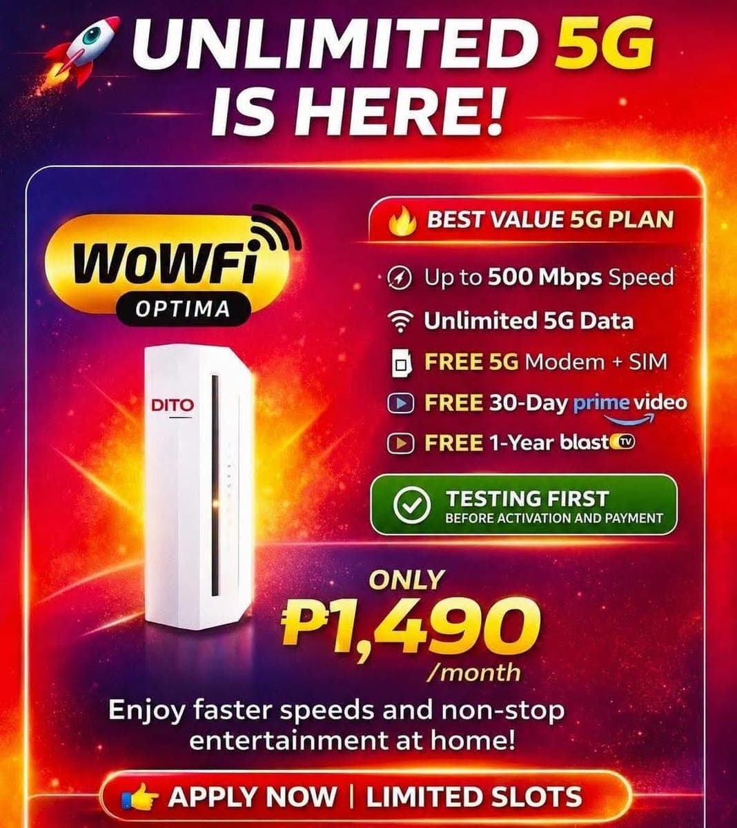 🚀 UNLIMITED 5G INTERNET NA! - photo 1