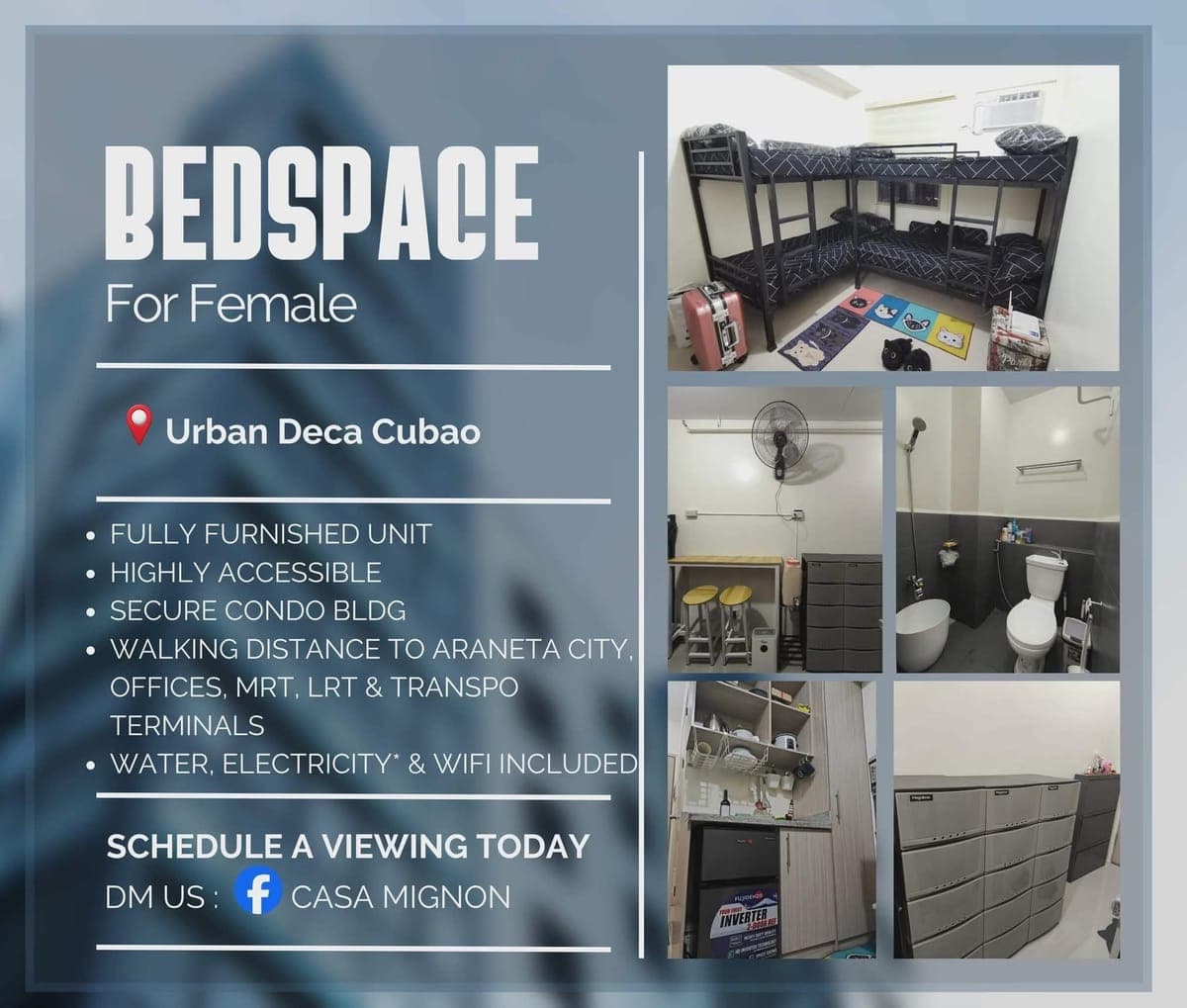 🏠 BEDSPACE - GIRLS ONLY