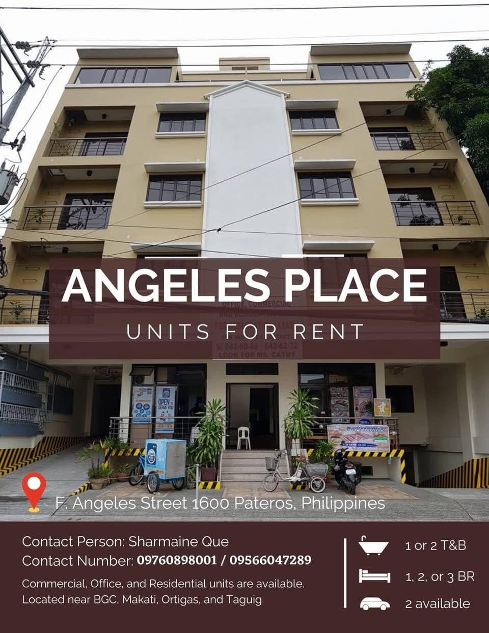 ANGELES PLACE- UNIT - 2E (1BR; 1TB) - 38 sqm - photo 1