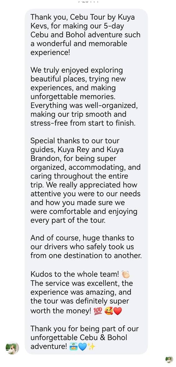 Legit Cebu-Bohol Local Direct Operator Cebu Tour Kuya Kevs - photo 2