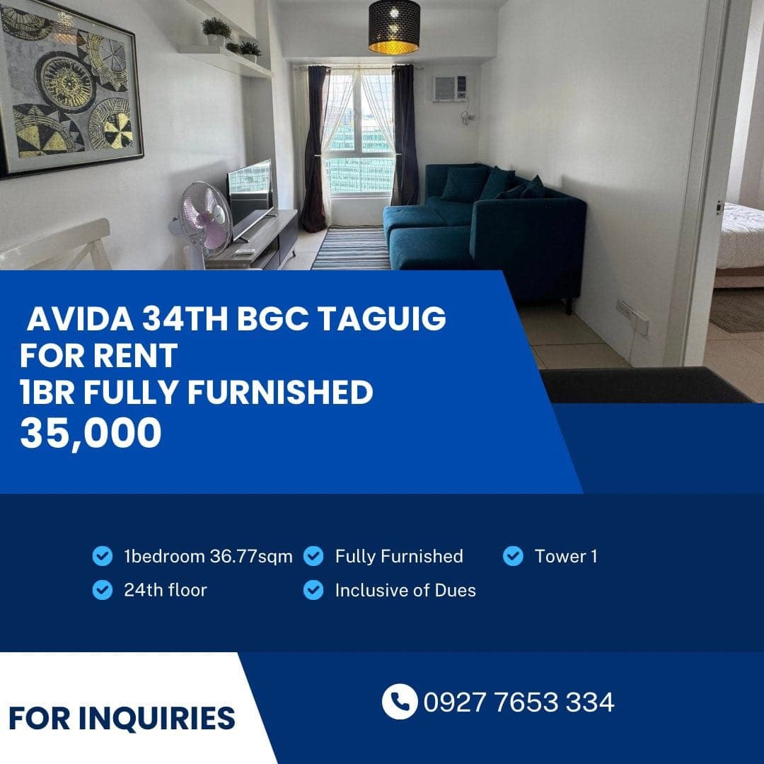 FOR RENT Condo in BGC | 1BR Fully Furnished at Avida Towers 34th Street - photo 5