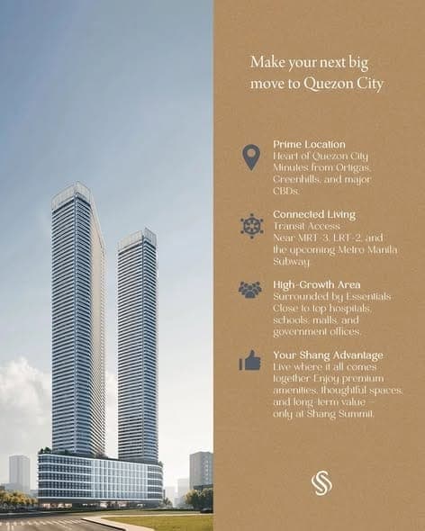 Shang Summit is designed for those who value quality, comfort, and a prime location in Quezon City.... - photo 3