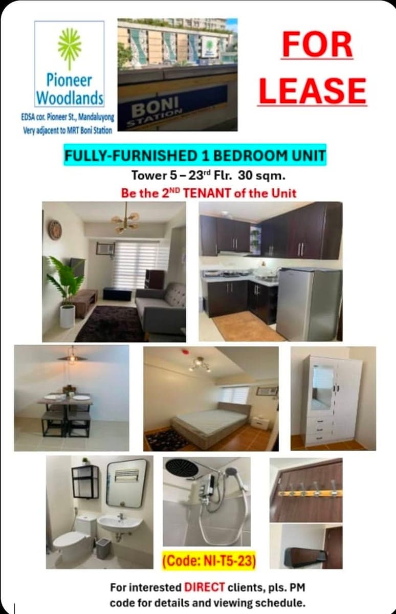 Fully furnished 1 bedroom unit for lease with  easy & fast  access to/from MRT Boni Station, SM Ligh... - photo 1