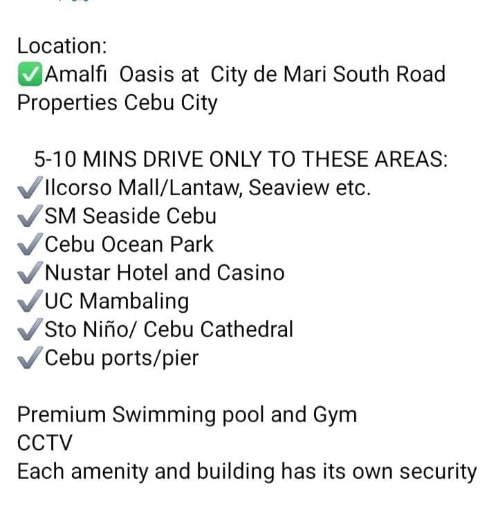 Amalfi Citi de Mare condo 2BR@SRP area...available daily,weekly,monthly or long term rent...pm me directly - photo 4