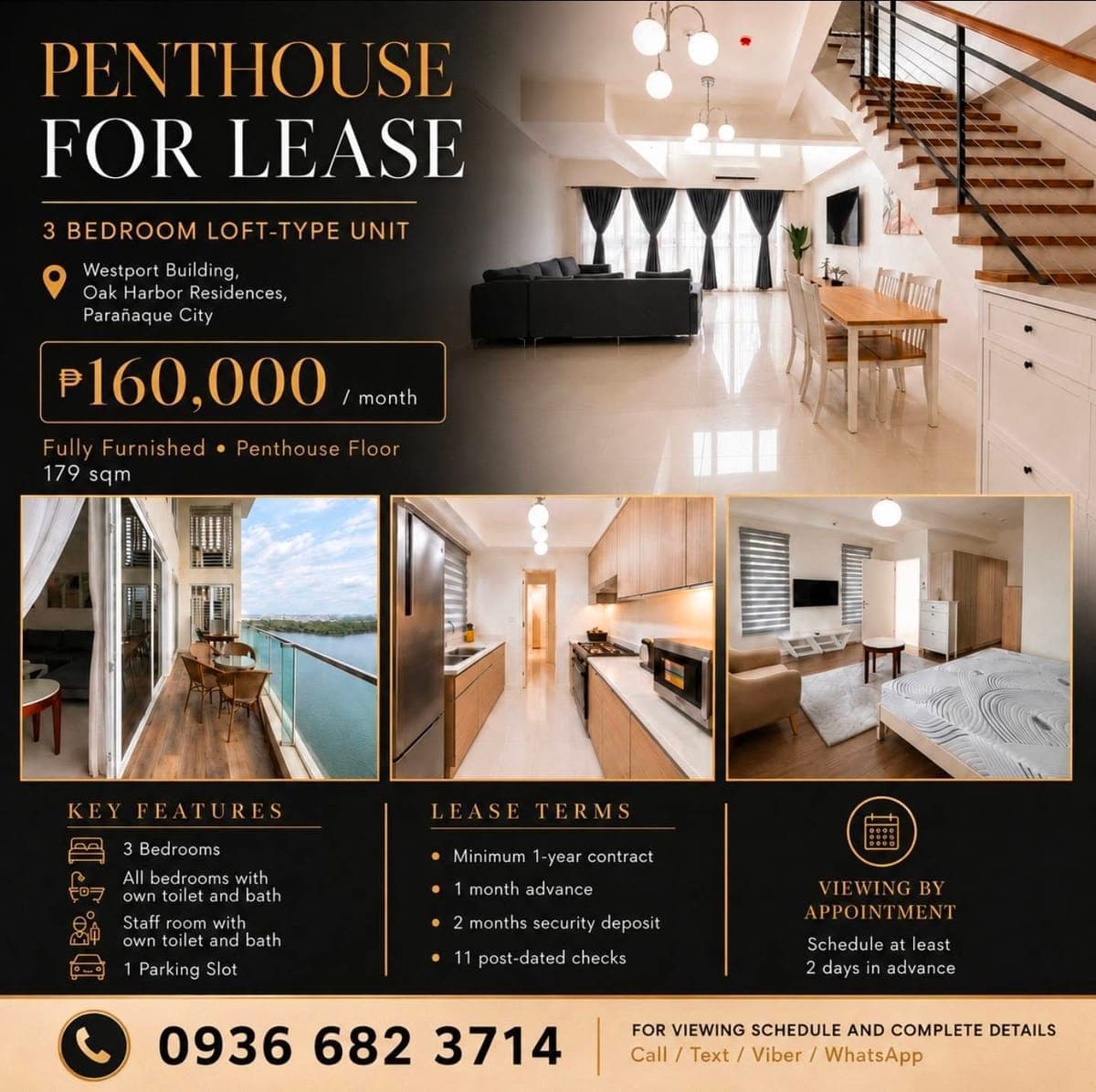 FOR LEASE | 3-BEDROOM PENTHOUSE LOFT-TYPE UNIT - photo 1