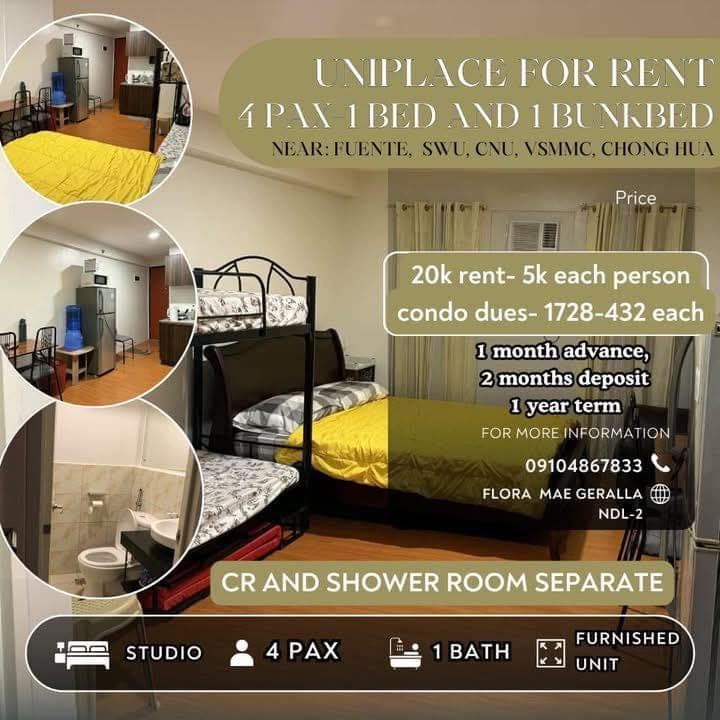 UNIPLACE- 20K+ HOA (good for 4 pax)- Walking distance to SWU‼️‼️ - photo 1