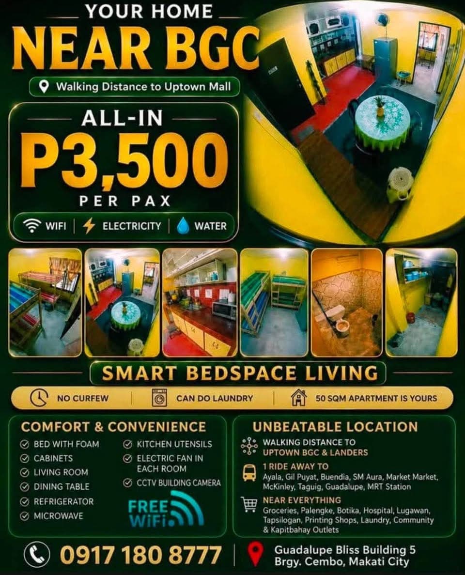 ⁉️ FEMALE BEDSPACE FOR RENT NEAR BGC - photo 1
