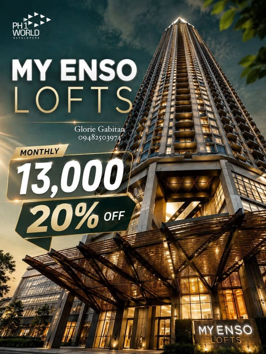 Own your dream loft at MY ENSO LOFTS for only ₱13,000 MONTHLY! 😍 - photo 1