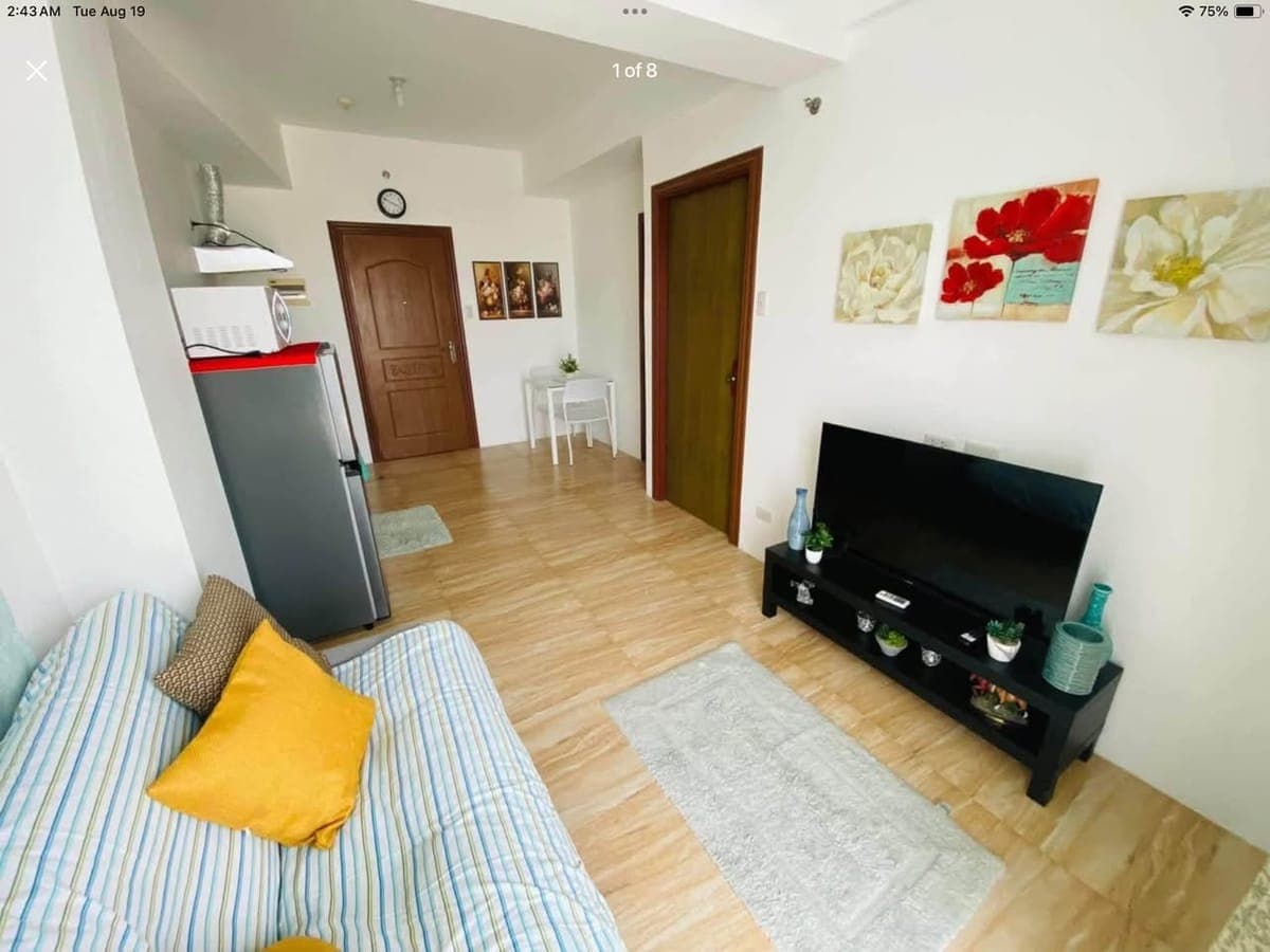 1-bedroom furnished condo unit in AppleOne Banawa Heights located in Good Shepherd Road, Banawa, Cebu City. - photo 1