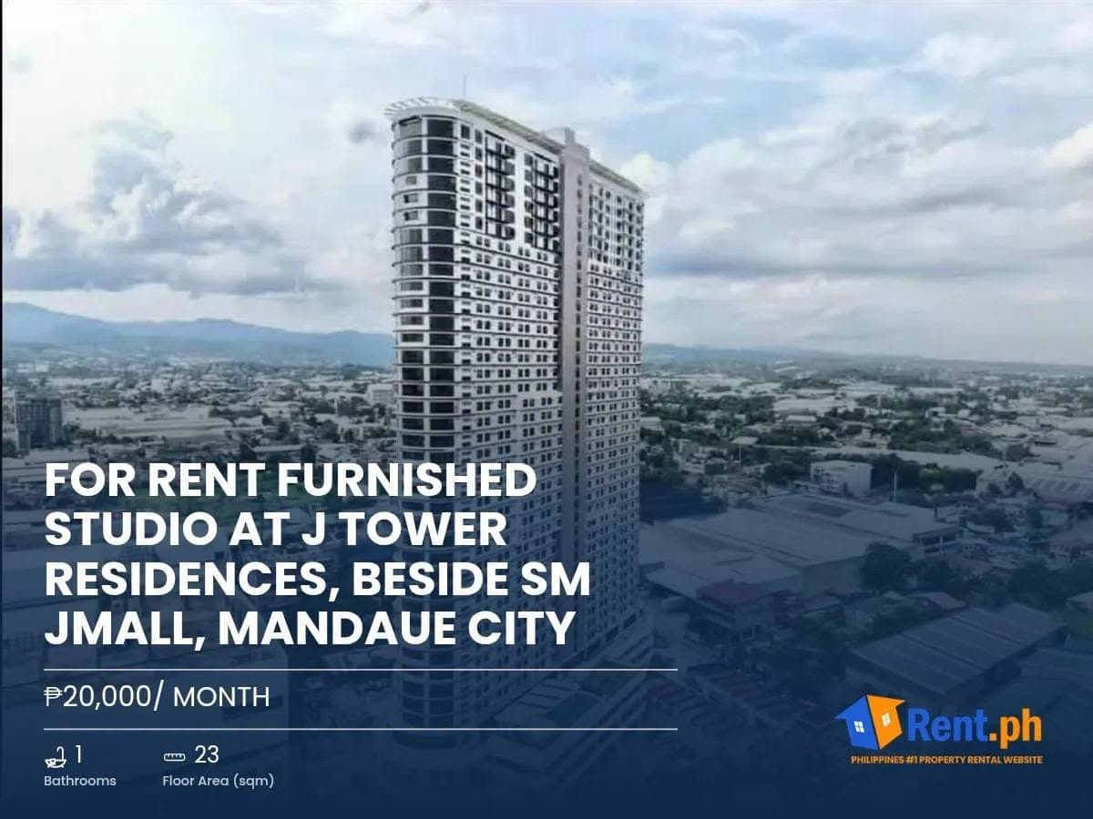 For Rent Furnished Studio Unit in J Tower Residences, beside SM City JMall, Mandaue City (No Parking) - photo 1