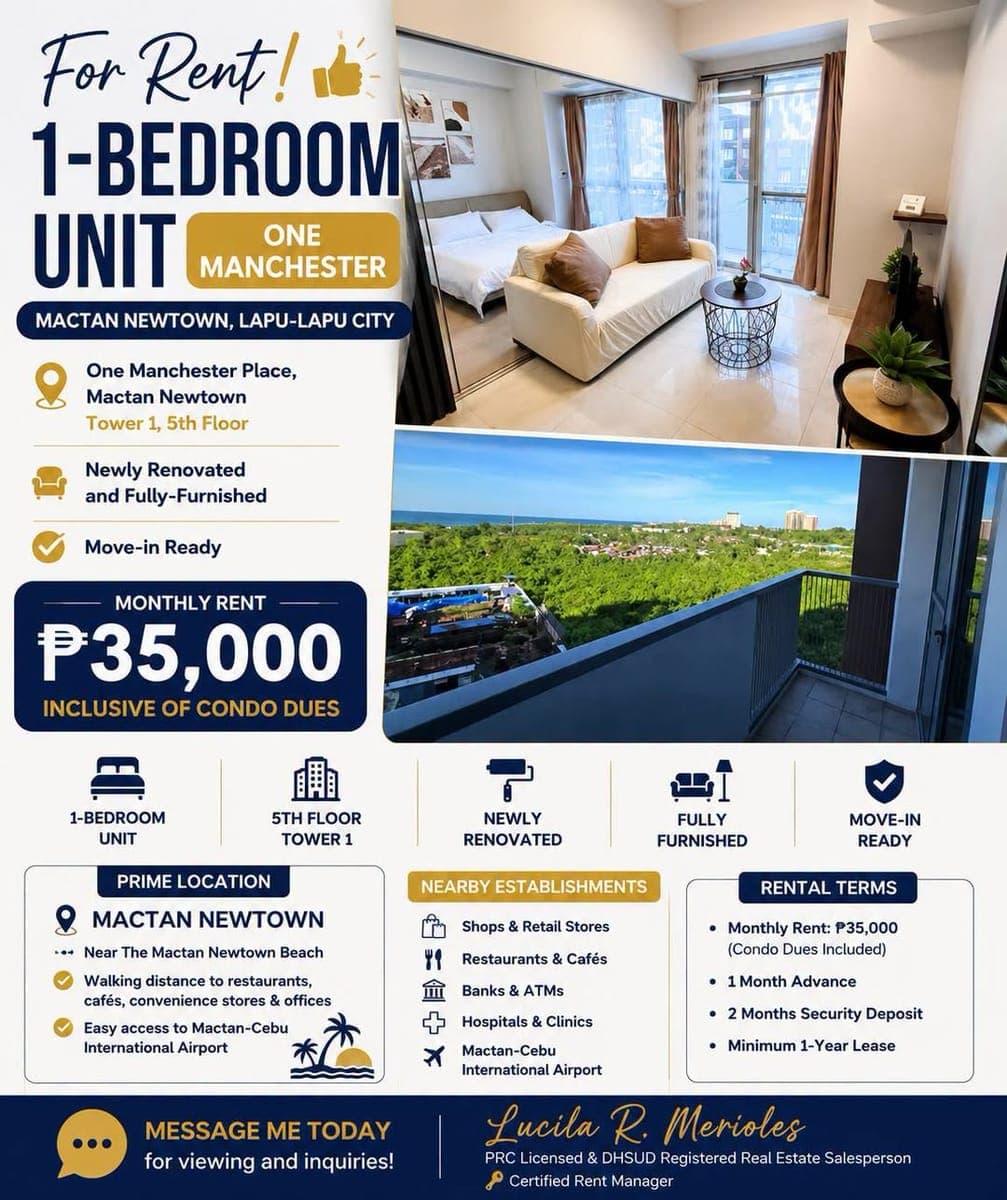 🏙️ FOR RENT | Fully Furnished 1-Bedroom Condo - photo 1