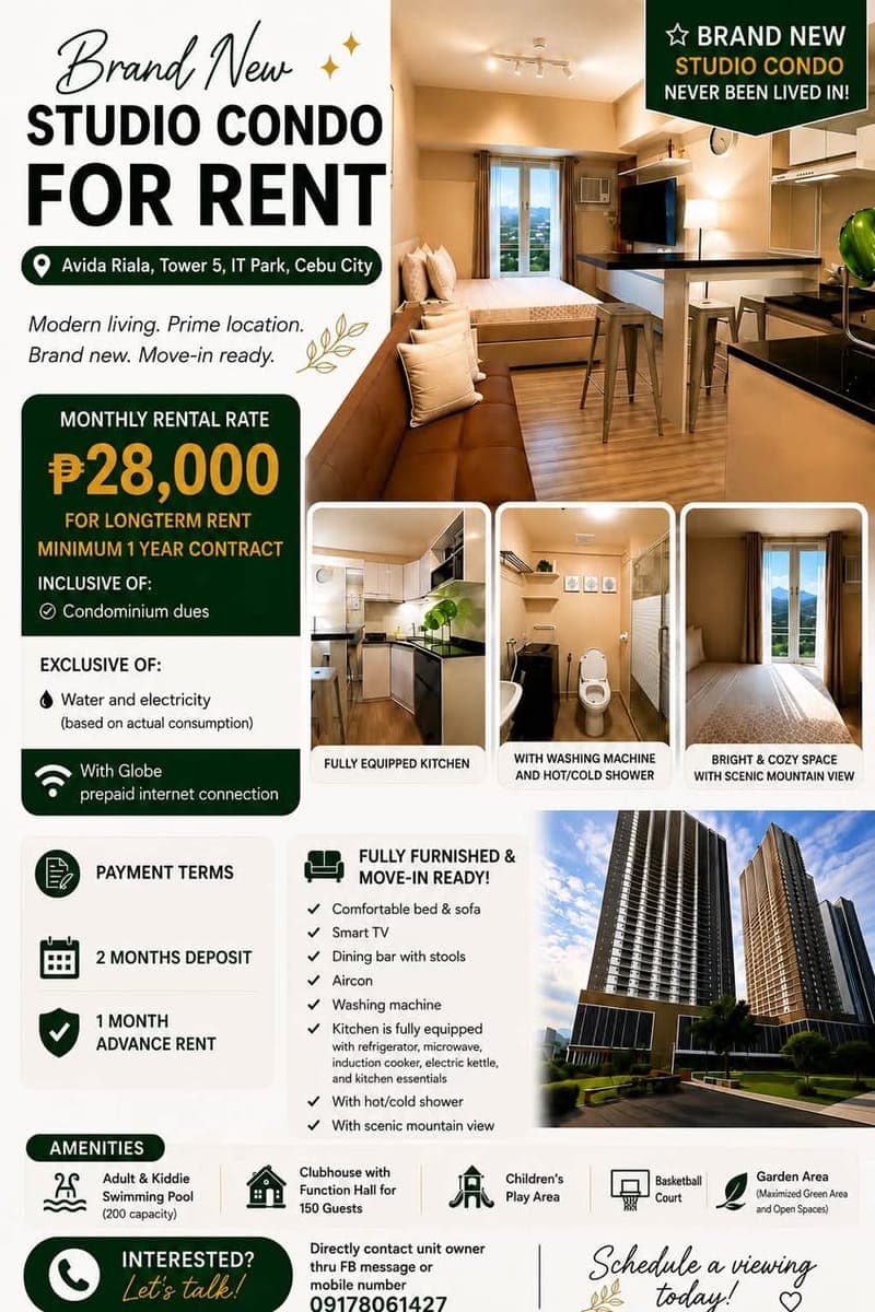 ✨ Brand New Studio Condo for Rent - photo 1