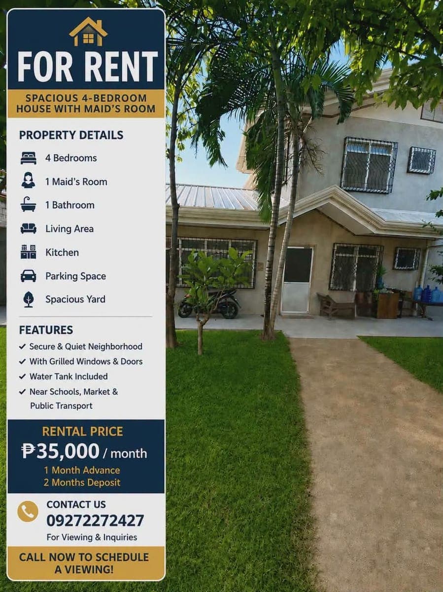 2 storey Spacious House for Rent - photo 1