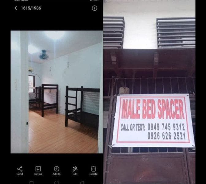 Male bedspacer pls call or txt 09497459312 or visit for viewing at # 8 kg street brgy west kamias qu...