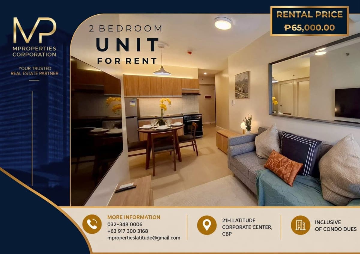 FOR RENT | 2 Bedroom Unit at Avida Riala Tower 2 - photo 1