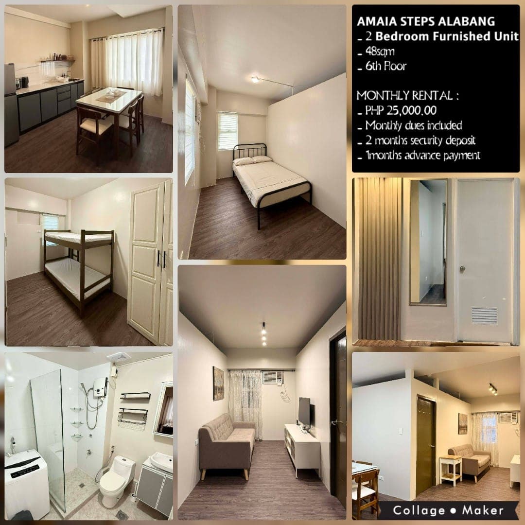 # **AVAILABLE FOR Rent at AMAIA STEPS Alabang  ** - photo 1