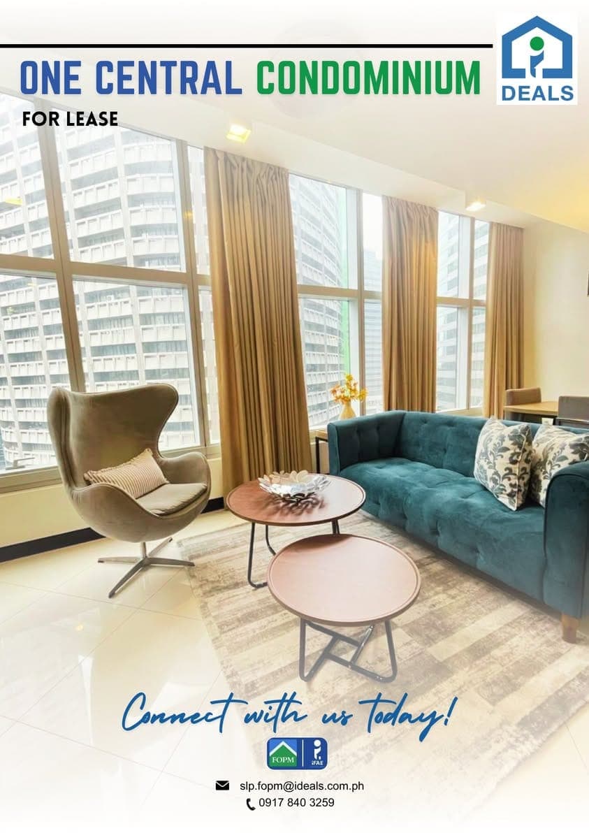 ✨ FOR RENT: Stylish 2BR Corner Unit at One Central ✨ - photo 1