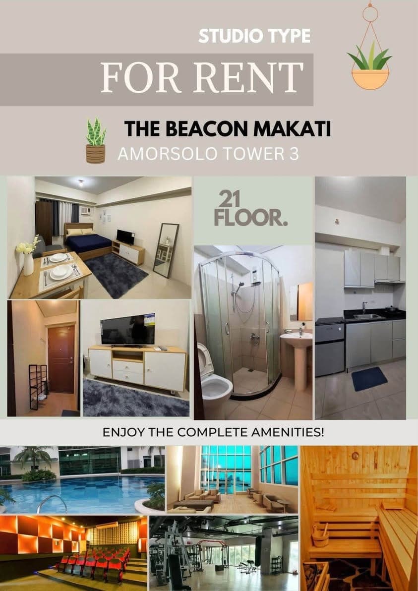 Comfort & Convenience in One Place – The Beacon Makati T3 Studio for Rent - photo 1