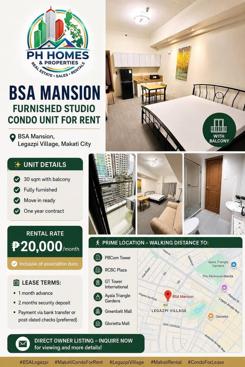 MAKATI CONDO FOR RENT, FOR MORE OPTIONS VISIT PH HOMES AND PROPERTIES - photo 2