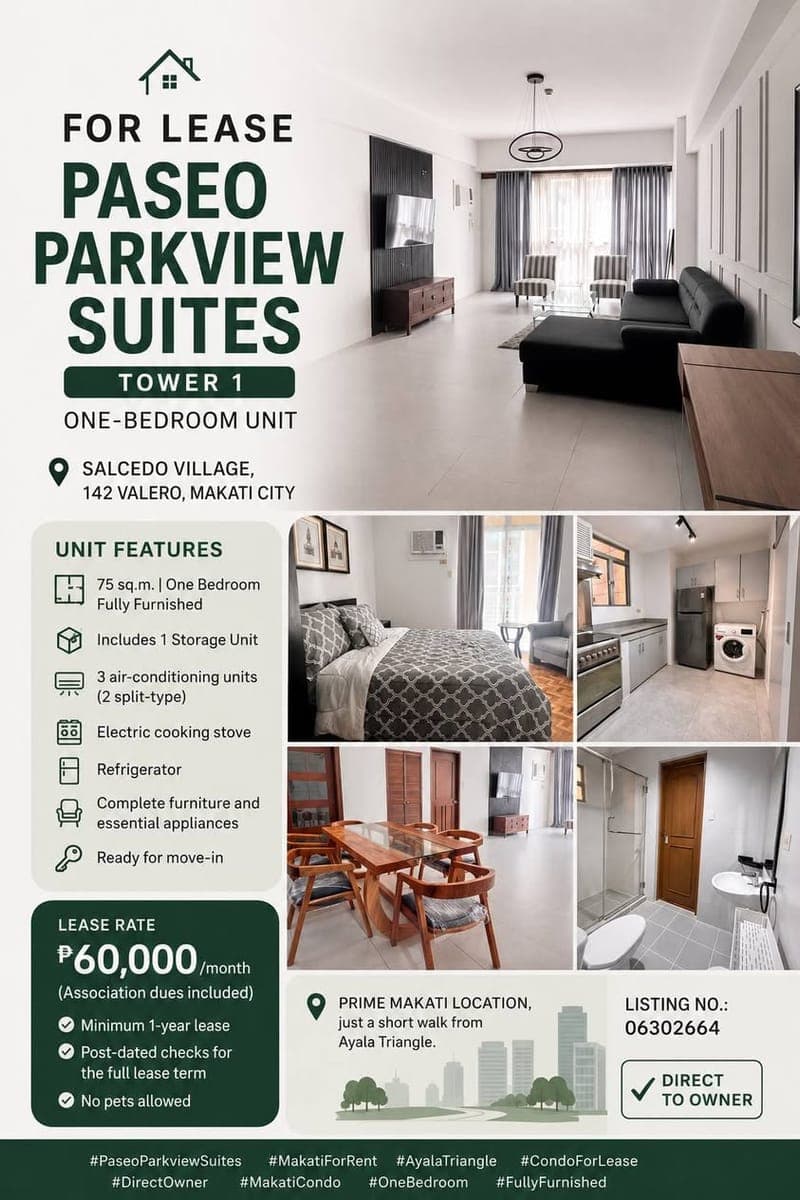 MAKATI CONDO FOR RENT, FOR MORE OPTIONS VISIT PH HOMES AND PROPERTIES - photo 3