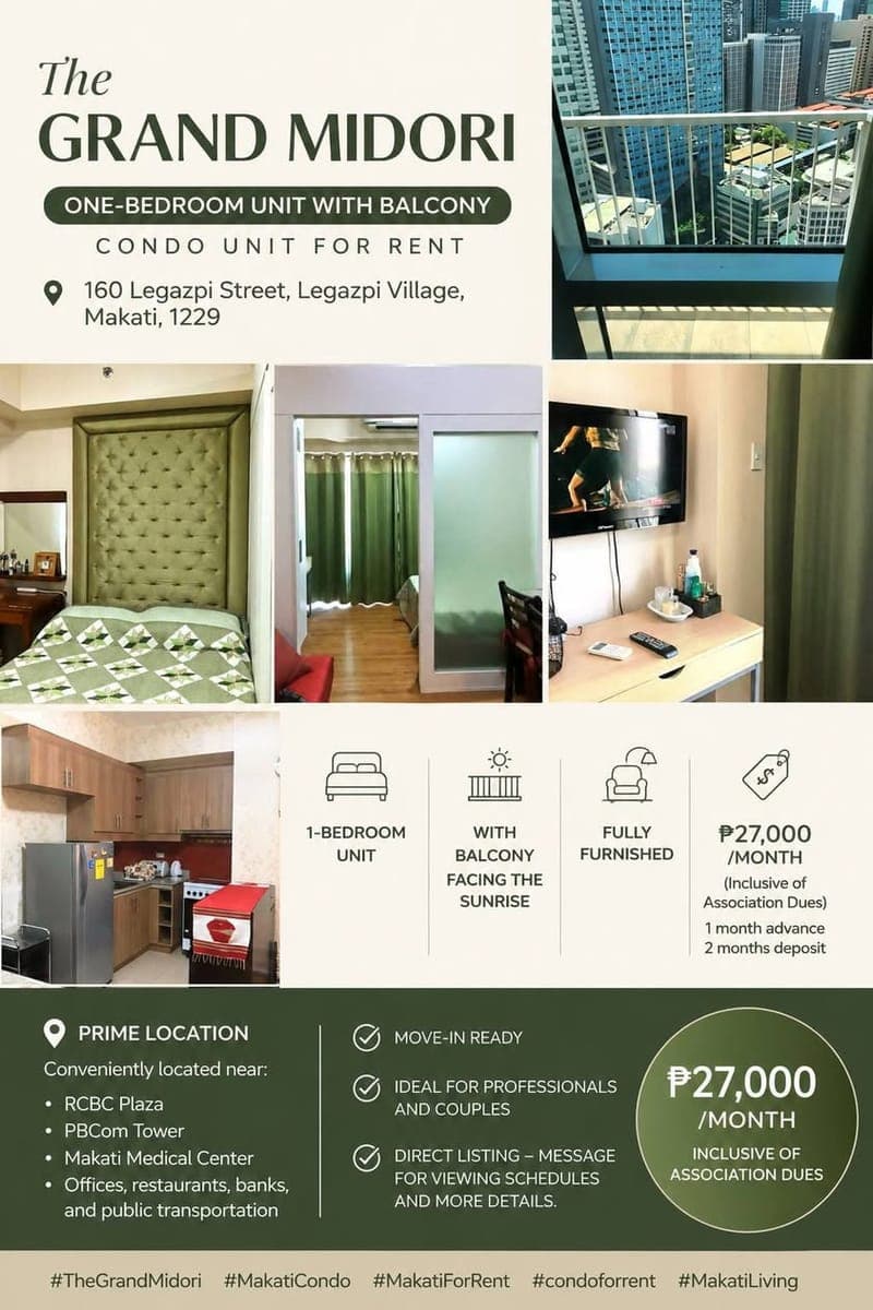 MAKATI CONDO FOR RENT, FOR MORE OPTIONS VISIT PH HOMES AND PROPERTIES - photo 5
