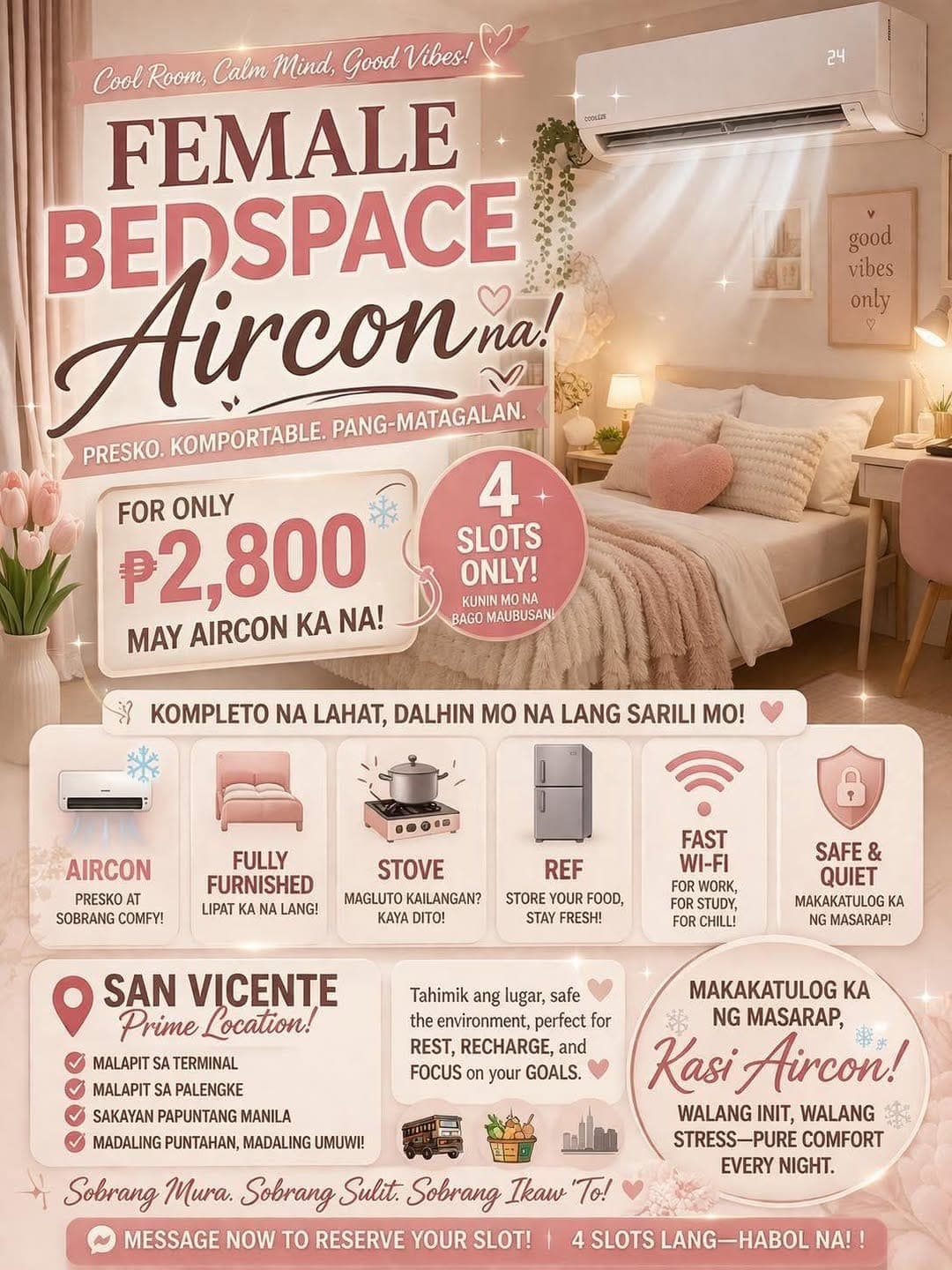 **₱2,800 lang… naka-aircon ka na?! 🏠❄️