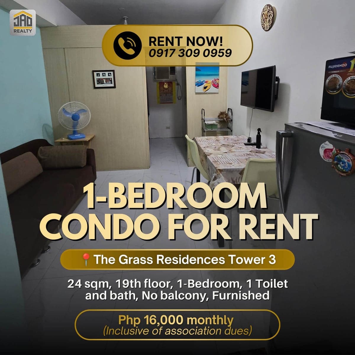 FOR RENT: 1-Bedroom Condo for Rent - photo 1