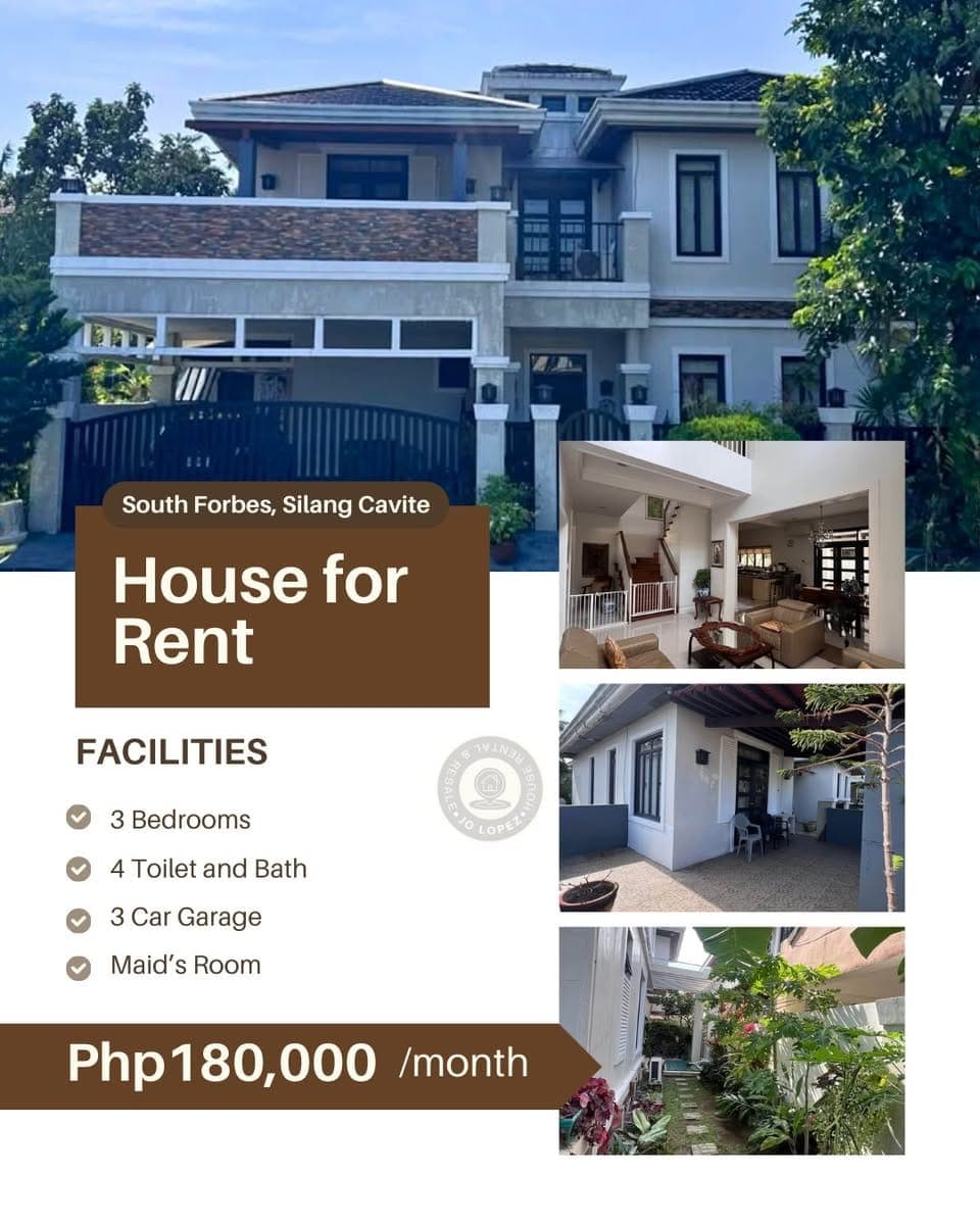 🚨 FOR RENT – LUXURY HOME IN SOUTH FORBES, SILANG CAVITE 🏡✨ - photo 1