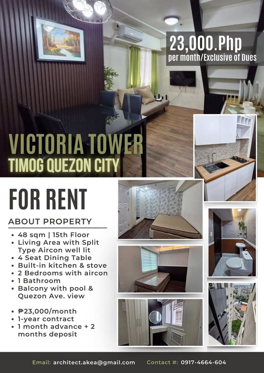 🏠 FOR RENT | 2-BEDROOM CONDO IN TIMOG, QUEZON CITY - photo 1