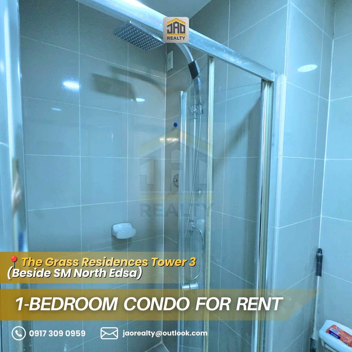 FOR LONG-TERM RENT ONLY! Grass Residences Tower 3 (Near SM North), Almost 25 sqm, 33rd floor, 1-Bedr... - photo 4