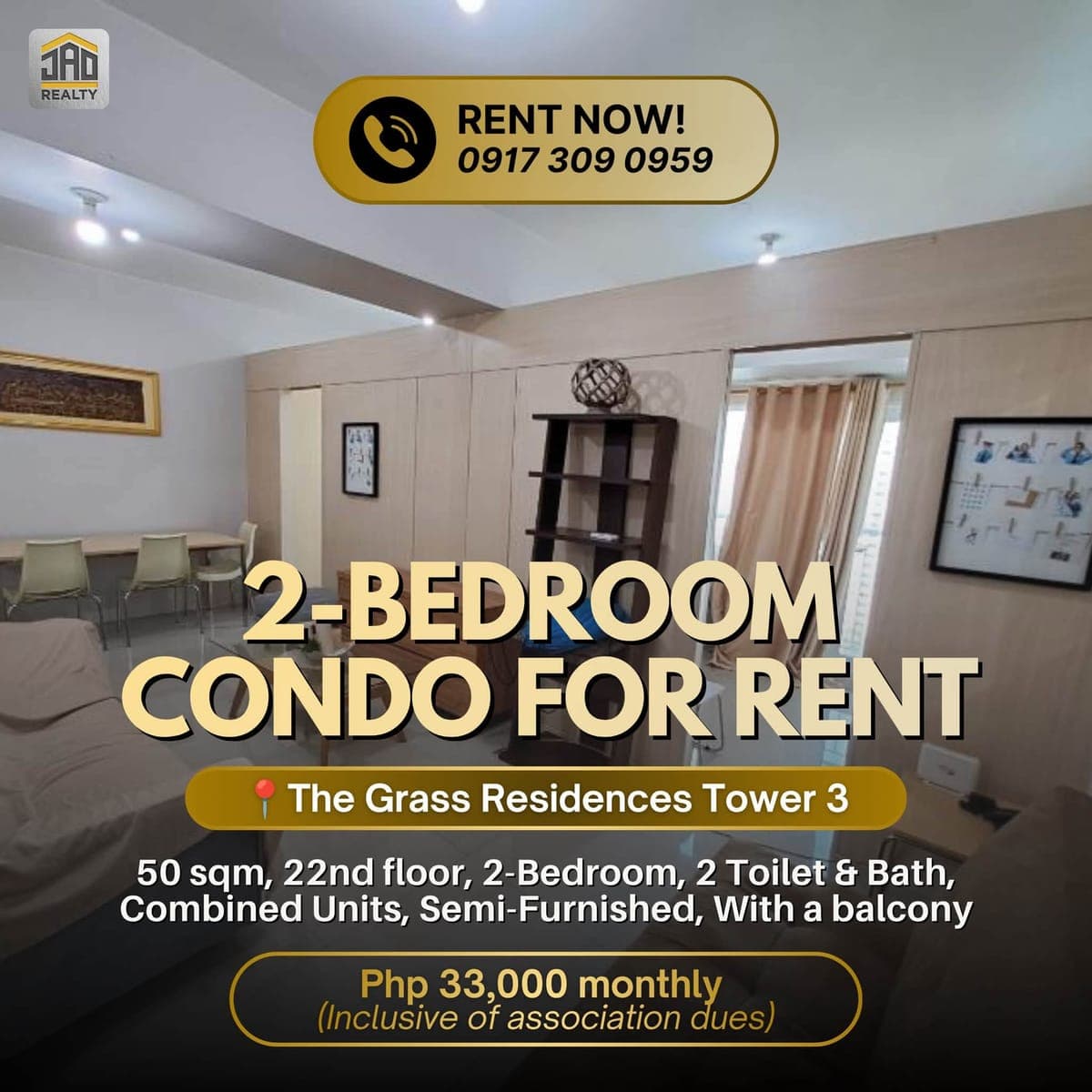 2-Bedroom Condo For Rent (Near SM North Edsa) - photo 3