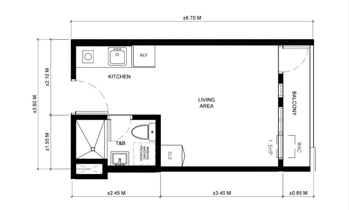 🏢 Studio Unit for Rent – Cityland Two Premier Alabang - photo 2