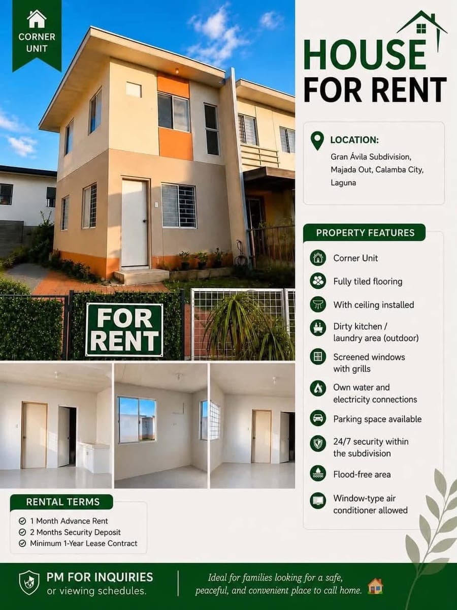 🏡 HOUSE FOR RENT – CORNER UNIT 🏡 - photo 1