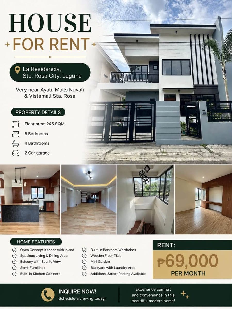 🏡 HOUSE FOR RENT | SOUTH FORBES, NUVALI & LAGUNA & NEARBY AREAS - photo 1