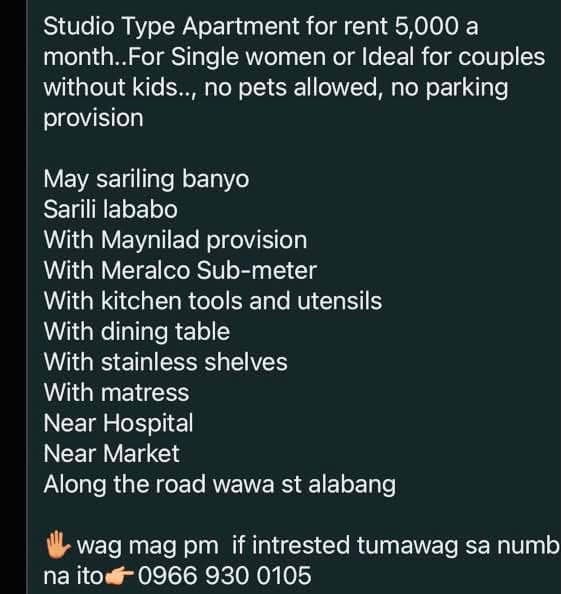 for rent (pls read the picture details below)wawa st alabang ❤️contact number na nasa last picture🍂 - photo 4