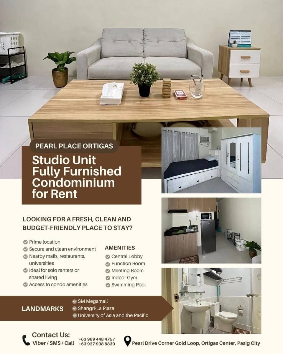 📣 Studio Unit Fully Furnished Condominium for Rent 📣 - photo 1