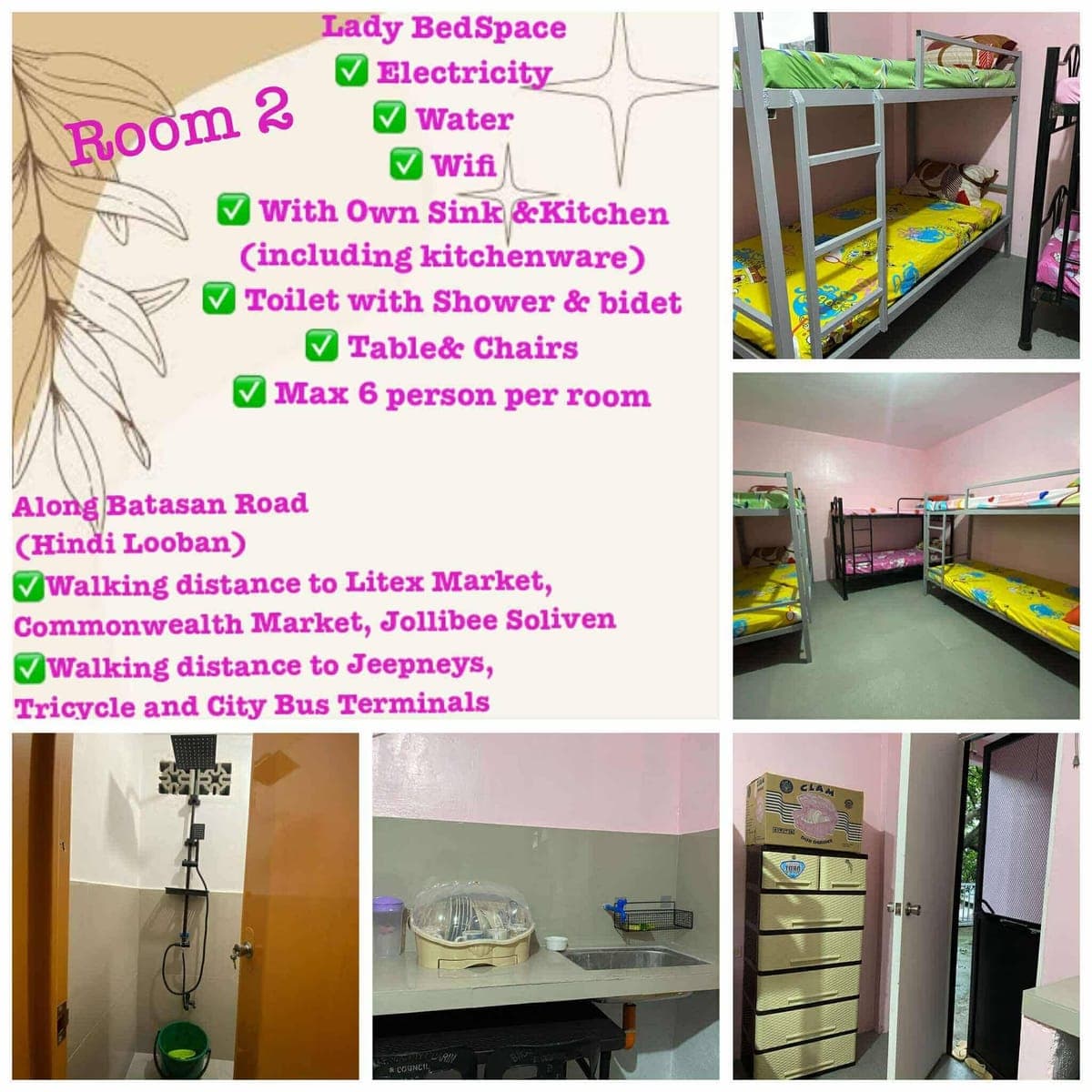 ‼️Bedspace for ladies. 3,500 per month - photo 4