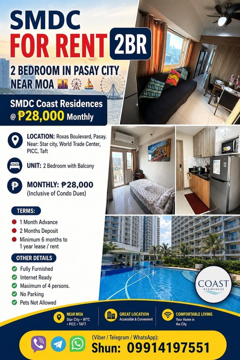 2 BEDROOM IN PASAY CITY NEAR MOA 🌇🎡⛵️ - photo 1