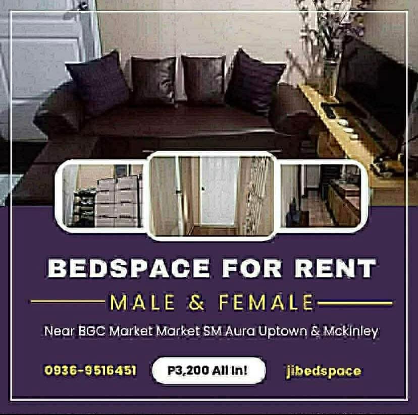 MALE & FEMALE BEDSPACE! P3,200 All In! Along C5 Service Road just across Market Market!... - photo 1