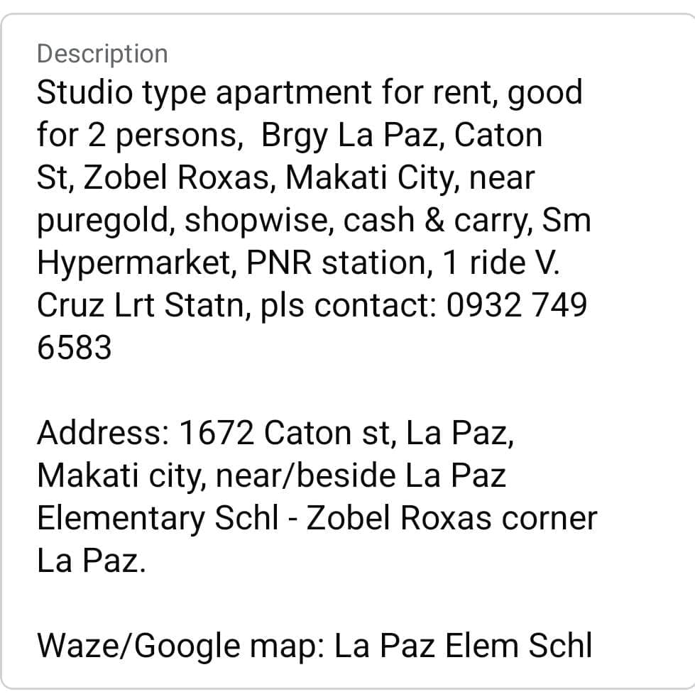 Apartment-studio type for rent (makati) - photo 3
