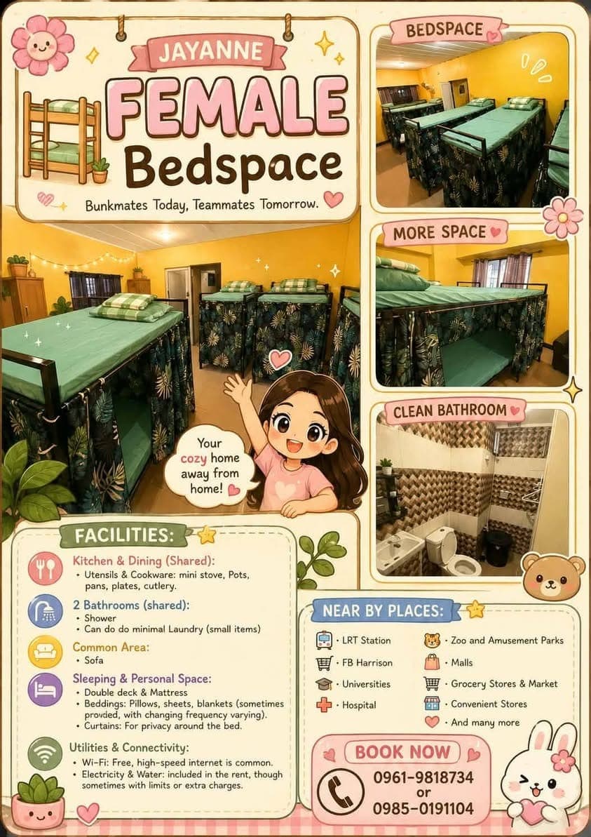 *FEMALE BEDSPACE FOR RENT - PASAY CITY 📍* - photo 1