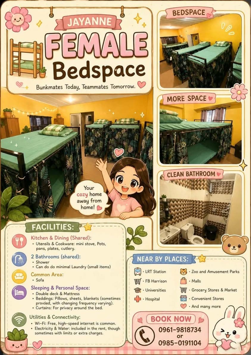 *FEMALE BEDSPACE FOR RENT - PASAY CITY 📍* - photo 1